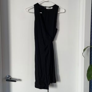 NWT Black peek-a-boo wrap dress